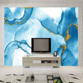Abstract Blue and Gold Background Wallpaper Mural, Custom Sizes Available