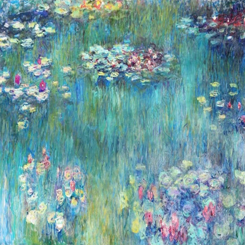 Image of Mesmerizing Impressionist Water Lilies Wallpaper Mural, Custom Sizes Available