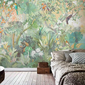 Exquisite Tropical Rainforest Wallpaper Murals, Seven Depictions, Custom Sizes Available