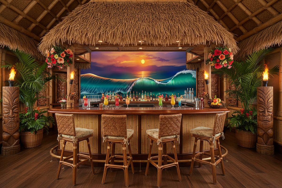 Awesome Wave Painting Wallpaper Mural , Custom Sizes Available