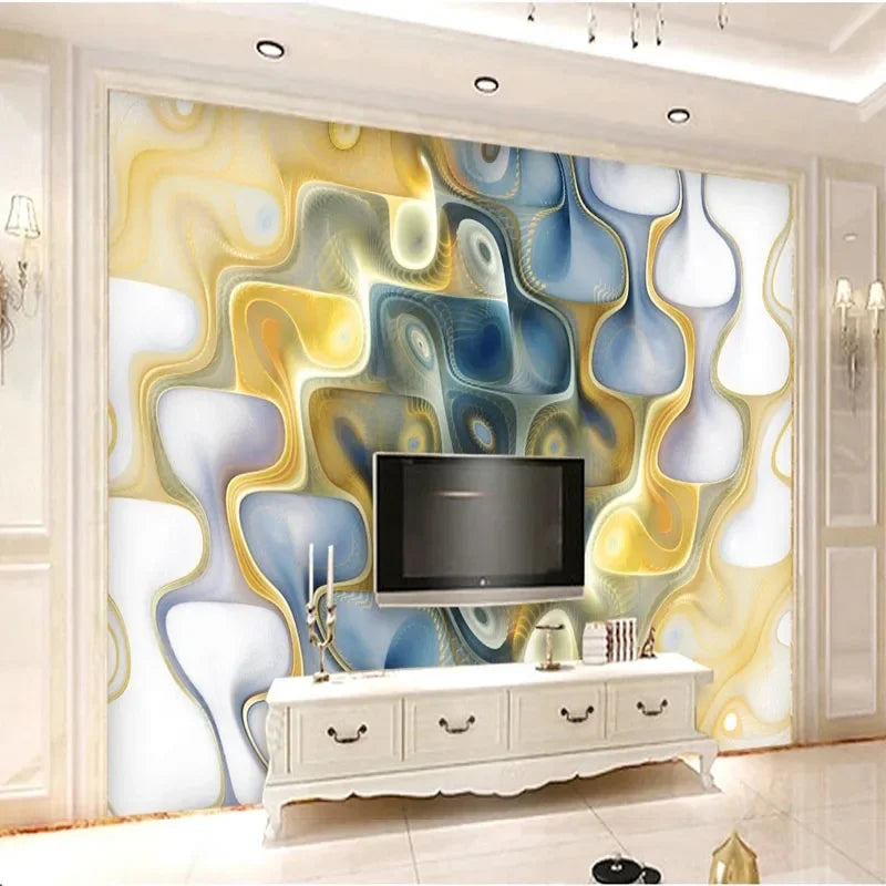 Abstract Distorted Light Wallpaper Mural, Custom Sizes Available