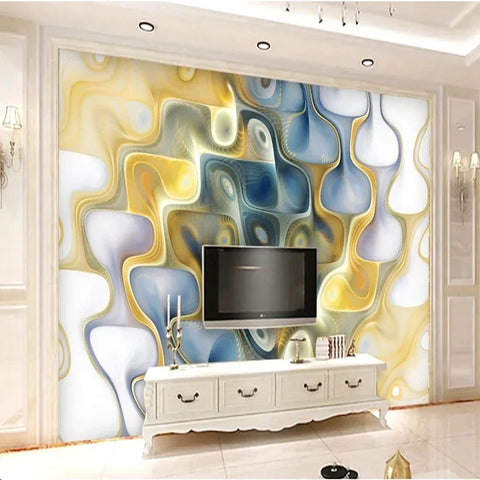 Image of Abstract Distorted Light Wallpaper Mural, Custom Sizes Available