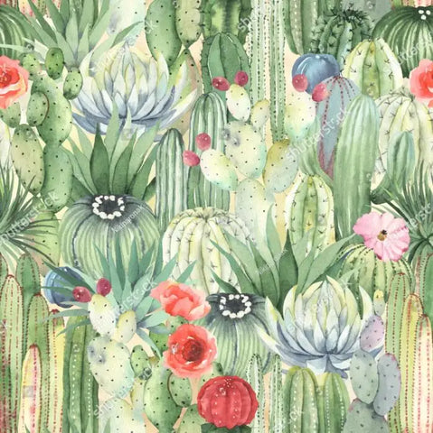 Image of Nine Fabulous Cactus and Succulent Wallpaper Murals, Custom Sizes Available