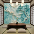 Exquisite Chinese Carved Landscape Wallpaper Mural, Custom Sizes Available