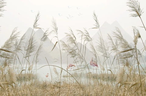 Image of Calming Sea Grass Wallpaper Murals, Custom Sizes Available