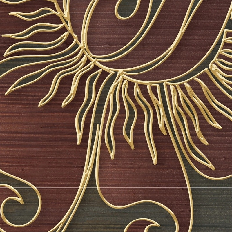 Elegant European Floral Design Wallpaper Mural, Custom Sizes Available