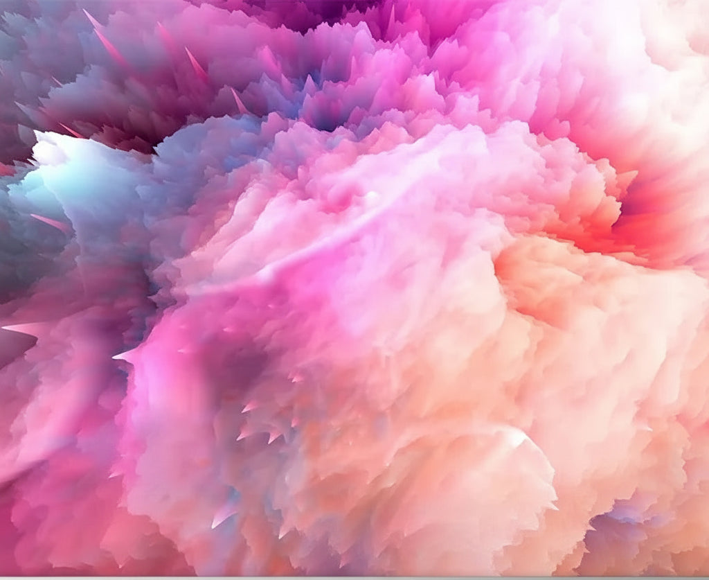 Awesome Colorful Clouds Wallpaper Mural, Custom Sizes Available