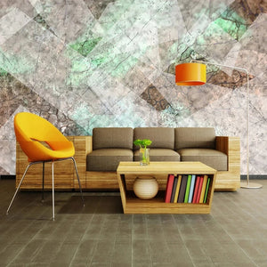 Abstract Shapes and Lines Geometric Wallpaper Mural, Custom Sizes Available