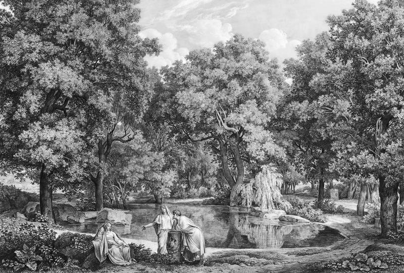 Beautiful European Pastoral Wallpaper Mural, Custom Sizes Available