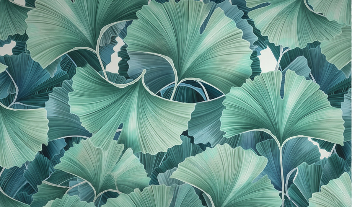 Beautiful Gingko Leaves Background Wallpaper Mural, Custom Sizes Available