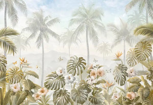 Six Incredible Tropical Plant Wallpaper Murals, Custom Sizes Available
