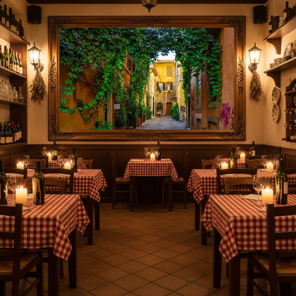 Stunning Ivy Covered Arch European Street Wallpaper Mural, Custom Sizes Available