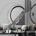 Abstract Black, Grey, White Background Geometric Shapes Wallpaper Mural, Custom Sizes Available