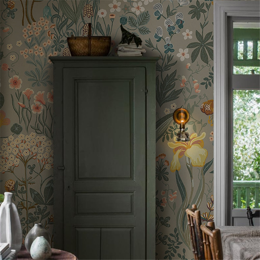American Pastoral Wallpaper Mural, Custom Sizes Available, Less Waste