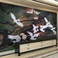 Chinese Flying Cranes Wallpaper Mural, Custom Sizes Available