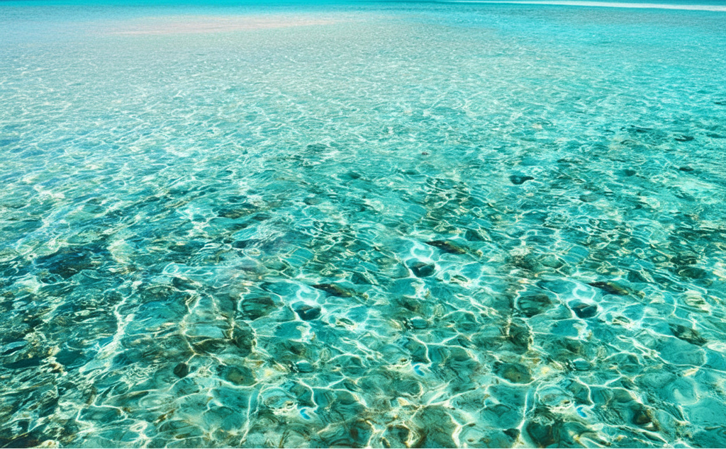 Shallow Water Ocean Floor Mural, Custom Sizes Available