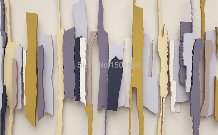 Abstract Irregular Vertical Shapes Wallpaper Mural, Custom Sizes Available