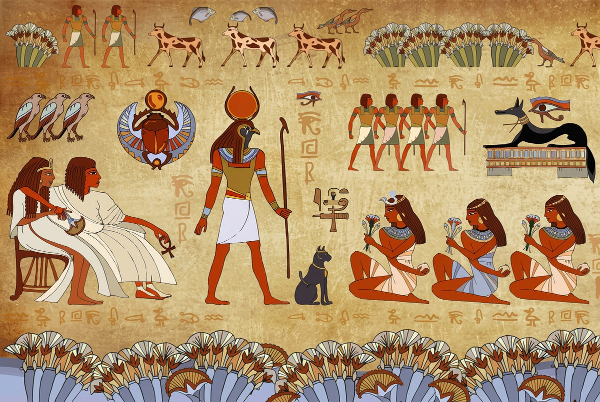 Ancient Egyptian Wallpaper Mural, Custom Sizes Available