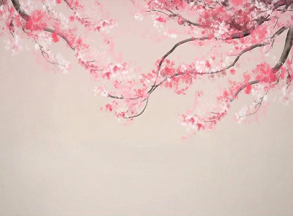 Exquisite Cherry Blossom Tree Wallpaper Mural, Custom Sizes Available