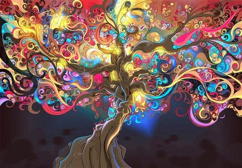 Image of Mesmerizing Tree of Life Wallpaper Mural, Custom Sizes Available