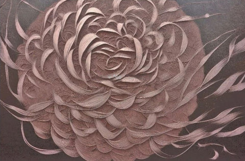 Image of Abstract Mauve/Gray Blossom Wallpaper Mural, Custom Sizes Available