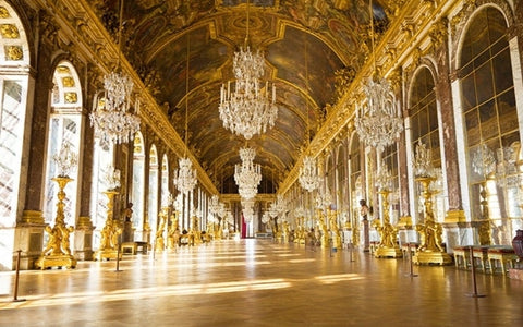 Image of Hall of Mirrors at Versailles Wallpaper Mural, Custom Sizes Available