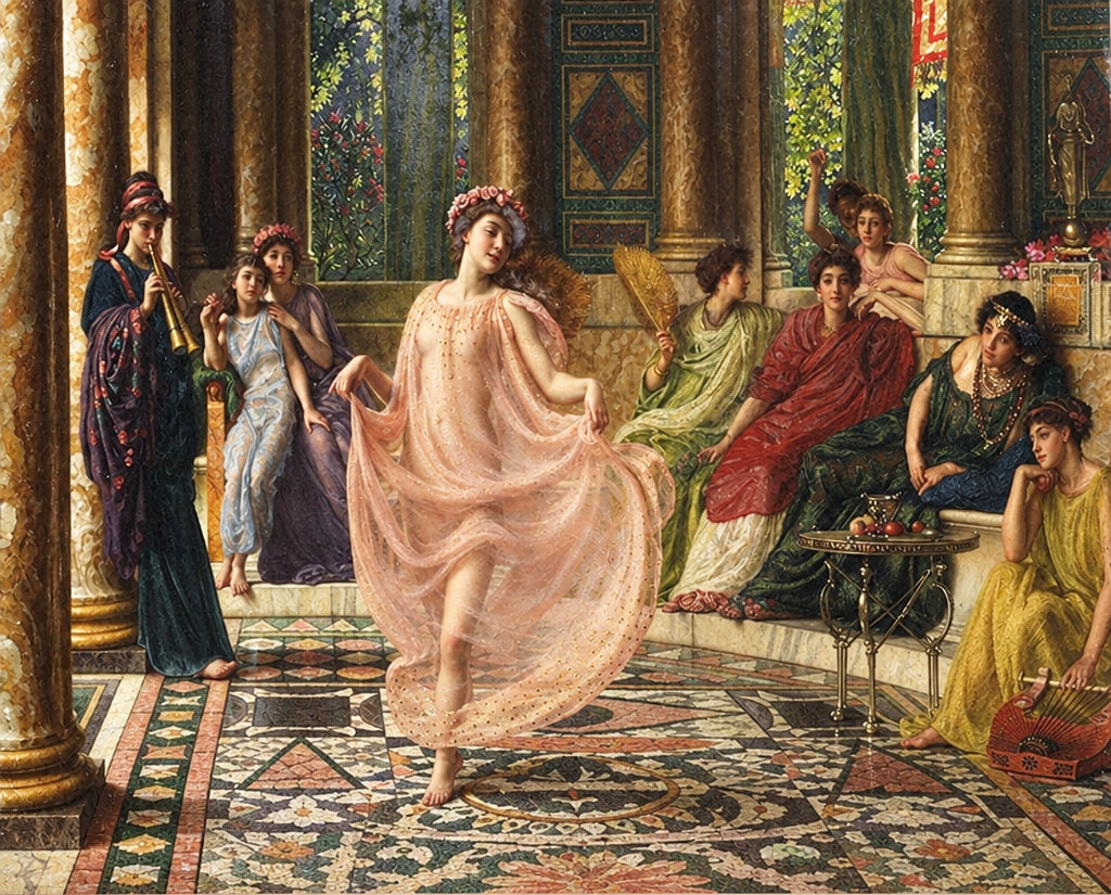 Mural de papel pintado con pintura de danza Harem, tamaños personalizados disponibles