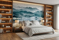 Misty Mountainous Landscape Wallpaper Mural, Custom Sizes Available