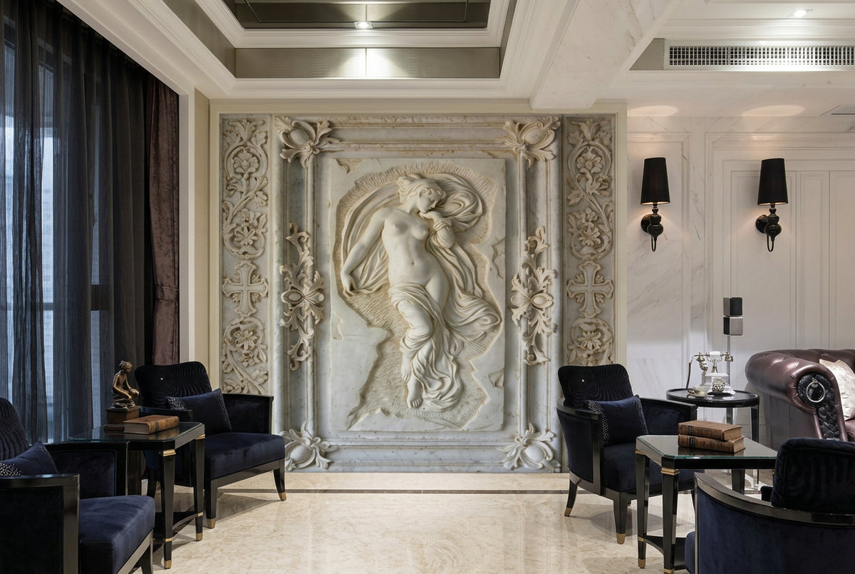 Nude Sculpture of Woman Wallpaper Mural, Custom Sizes Available
