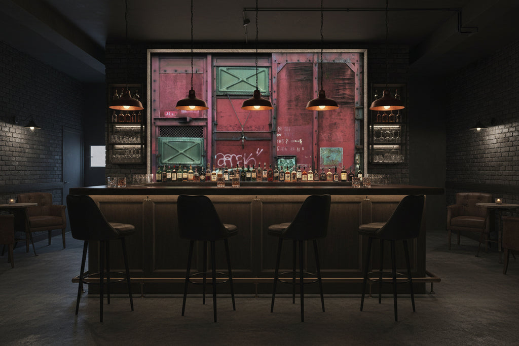 Industrial Weathered Walls Wallpaper Mural, Custom Sizes Available