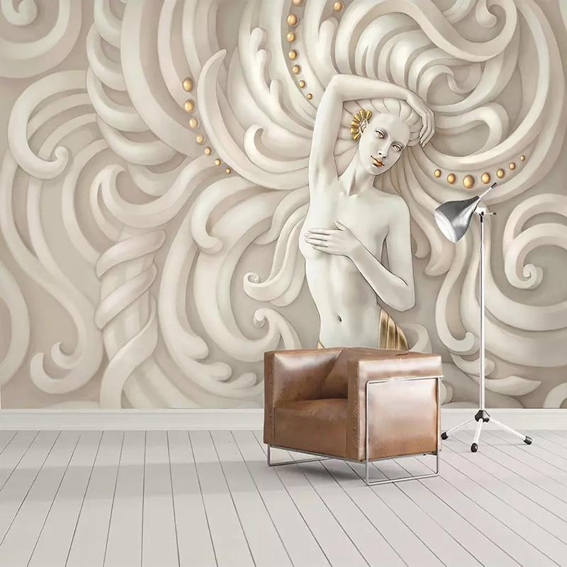 Sculpture Angel Wallpaper Mural, Custom Sizes Available