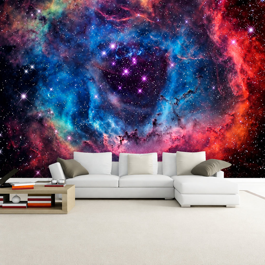 Starry Nebula Wallpaper Mural, Custom Sizes Available
