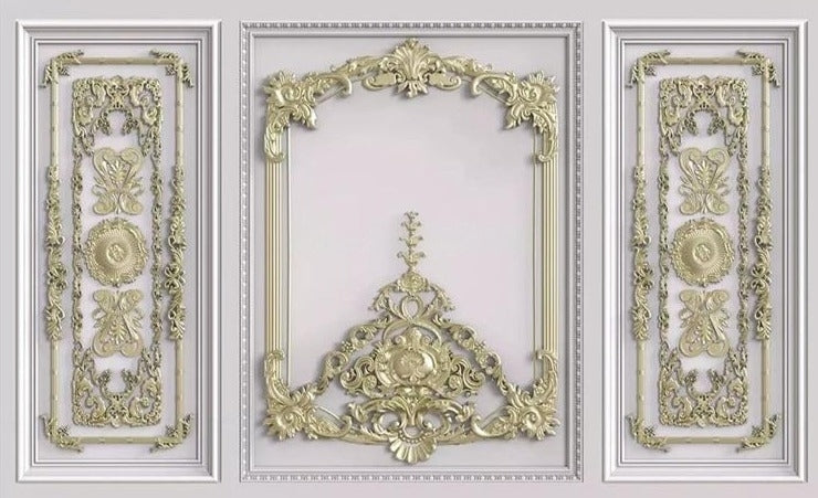 Mural de papel tapiz con panel adornado, tamaños personalizados disponibles