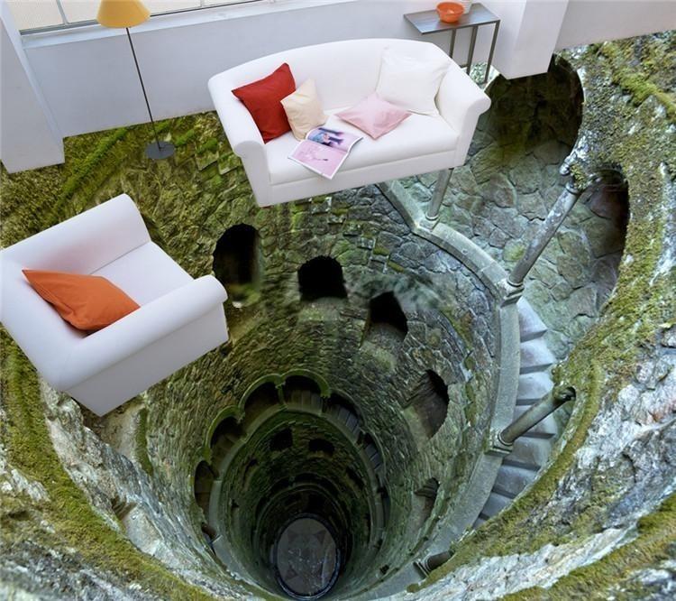 3D Mine Vinyl Floor Mural, Self Adhesive, Custom Sizes Available Household-Wallpaper-Floor Maughon's 