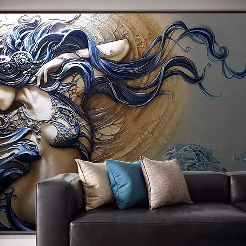 3D Relief Dancing Lady Wallpaper Mural, Custom Sizes Available Maughon's 
