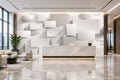 3D Stereoscopic Box Cube Wallpaper Mural, Custom Sizes Available Household-Wallpaper Maughon's 