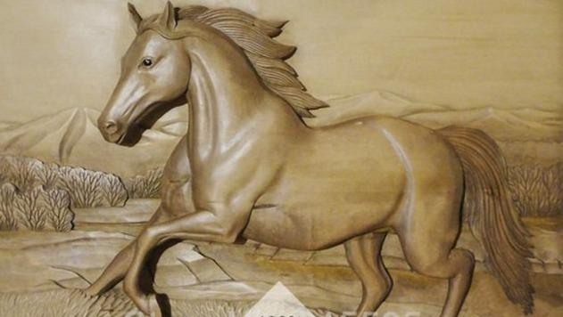 3D Stereoscopic Relief Horse Wallpaper Mural, Custom Sizes Available Household-Wallpaper Maughon's 