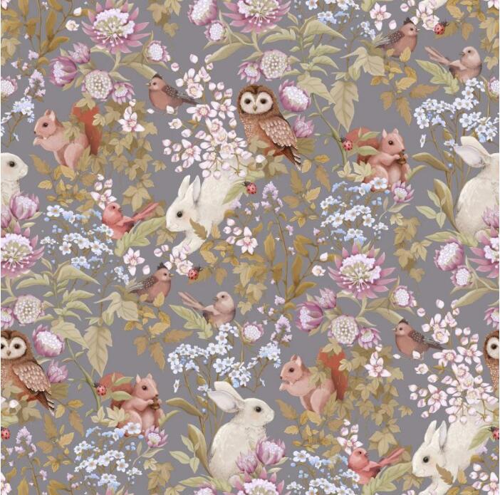 Asian Inspired Animal Print Wallpaper Murals, Custom Sizes, Less Waste