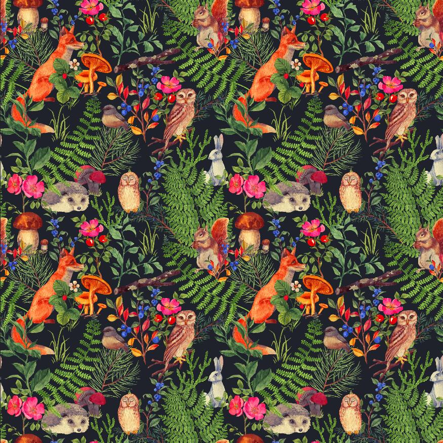 Asian Inspired Animal Print Wallpaper Murals, Custom Sizes, Less Waste