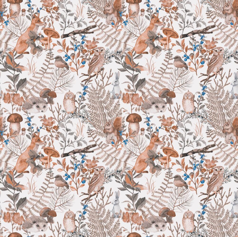 Asian Inspired Animal Print Wallpaper Murals, Custom Sizes, Less Waste