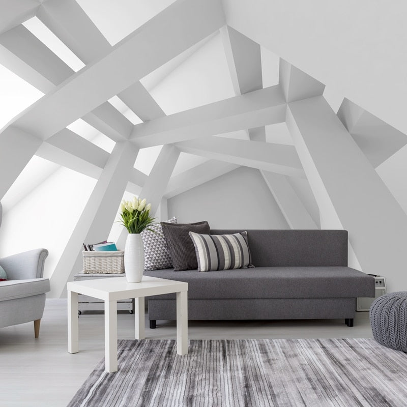 Abstract Geometric Pattern Wallpaper Mural, Custom Sizes Available