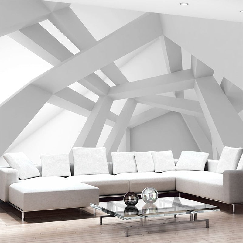 Abstract Geometric Pattern Wallpaper Mural, Custom Sizes Available