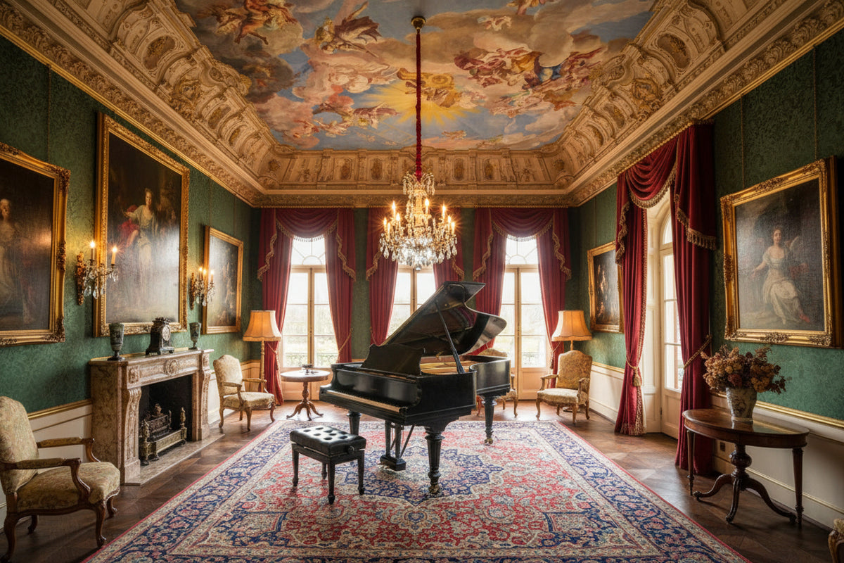 European Ceiling Fresco Ceiling Mural, Custom Sizes Available