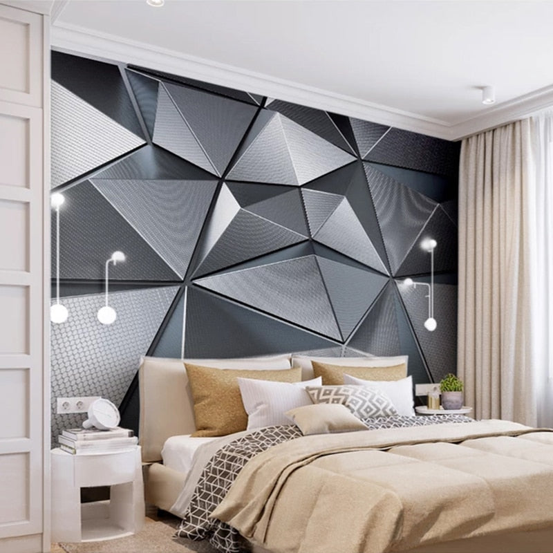 Abstract Geometric Pattern Wallpaper Mural, Custom Sizes Available