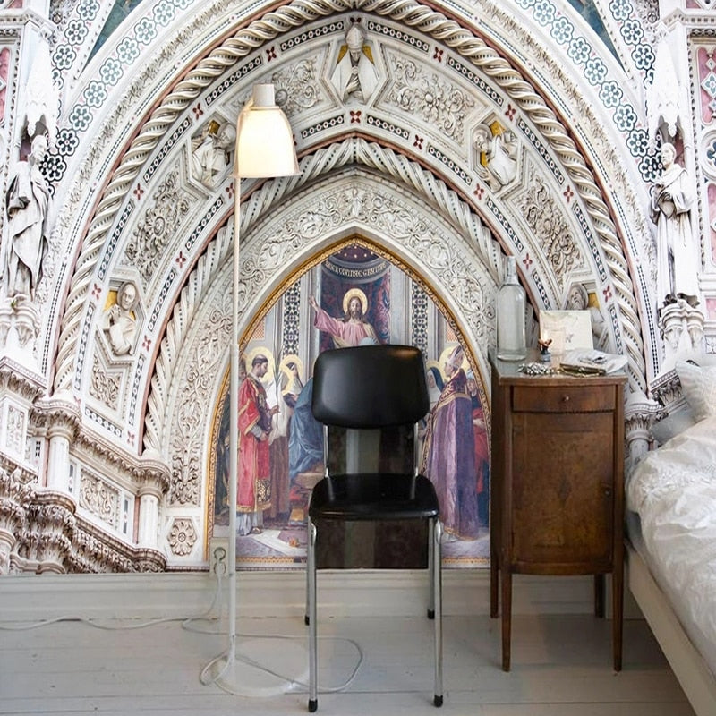Ornate Altar Piece of Christ Wallpaper Mural, Custom Sizes Available