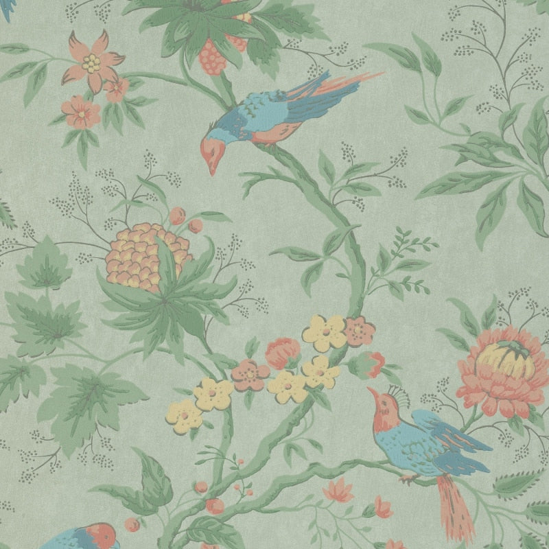 Beautiful Asian Repeating Pattern Mural Wallpaper, Custom Sizes, Less Waste