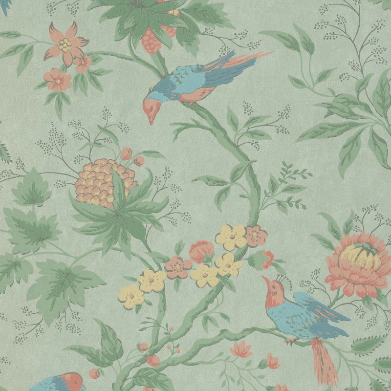 Beautiful Asian Repeating Pattern Mural Wallpaper, Custom Sizes, Less Waste
