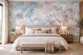 Abstract Blue and Tan Wallpaper Mural, Custom Sizes Available Maughon's 