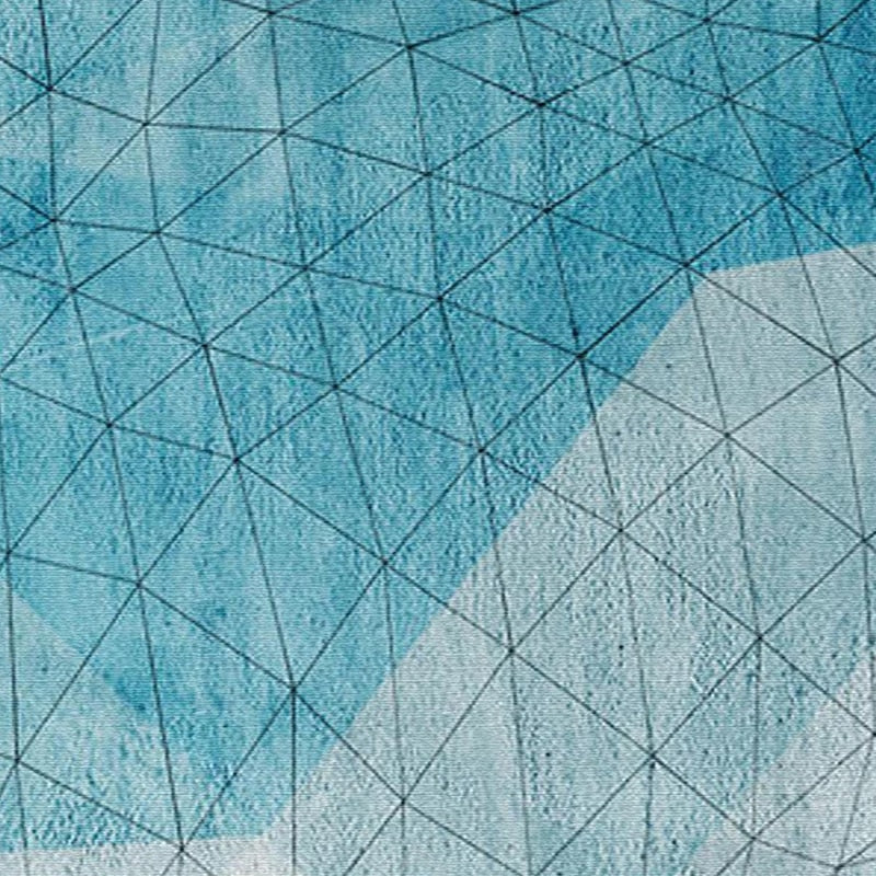 Abstract Blue and White Geometric Shapes Wallpaper Mural, Custom Sizes Available Wall Murals Maughon's 