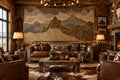 Abstract Brown and Tan Mountains Wallpaper Mural, Custom Sizes Available Maughon's 